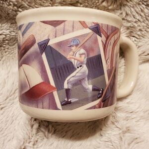 Russ Berrie Baseball Coffee Tea Mug Cup Ceramic Glass Extra Wide